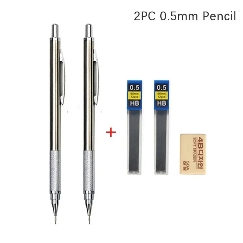 Buy The Best By Artsulli - Art is Long Life Short - 0.3 0.5 0.7 0.9 1.3 2.0mm Mechanical Pencil Set Full Metal Drawing Painting Automatic