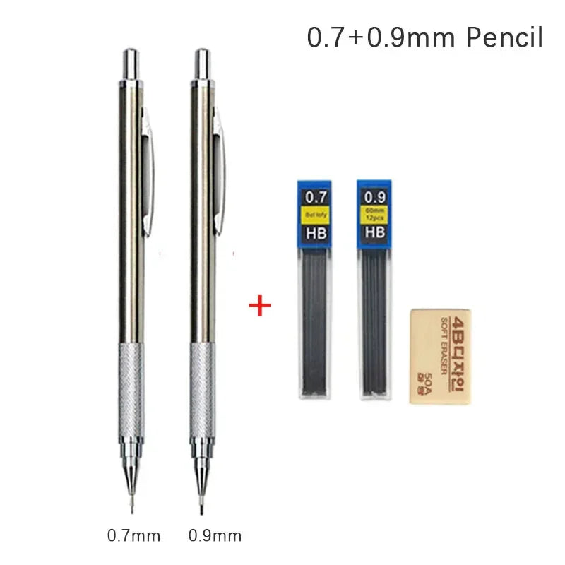 Buy The Best By Artsulli - Art is Long Life Short - 0.3 0.5 0.7 0.9 1.3 2.0mm Mechanical Pencil Set Full Metal Drawing Painting Automatic
