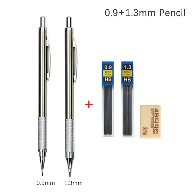 Buy The Best By Artsulli - Art is Long Life Short - 0.3 0.5 0.7 0.9 1.3 2.0mm Mechanical Pencil Set Full Metal Drawing Painting Automatic