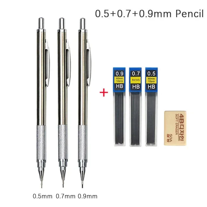 Buy The Best By Artsulli - Art is Long Life Short - 0.3 0.5 0.7 0.9 1.3 2.0mm Mechanical Pencil Set Full Metal Drawing Painting Automatic