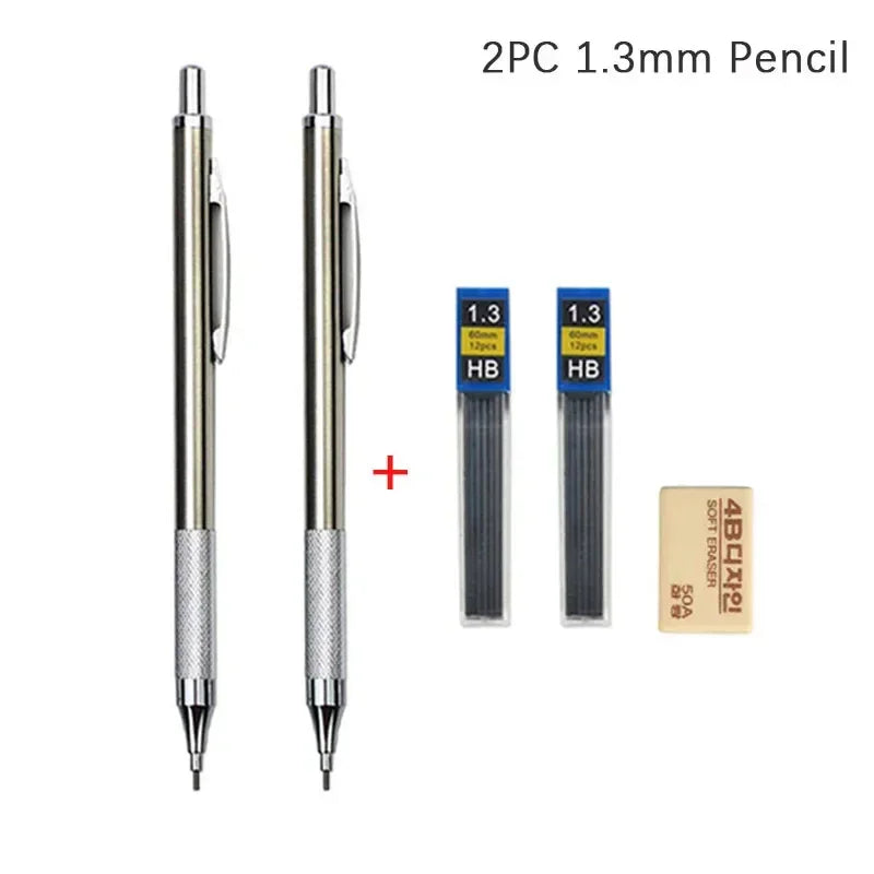 Buy The Best By Artsulli - Art is Long Life Short - 0.3 0.5 0.7 0.9 1.3 2.0mm Mechanical Pencil Set Full Metal Drawing Painting Automatic