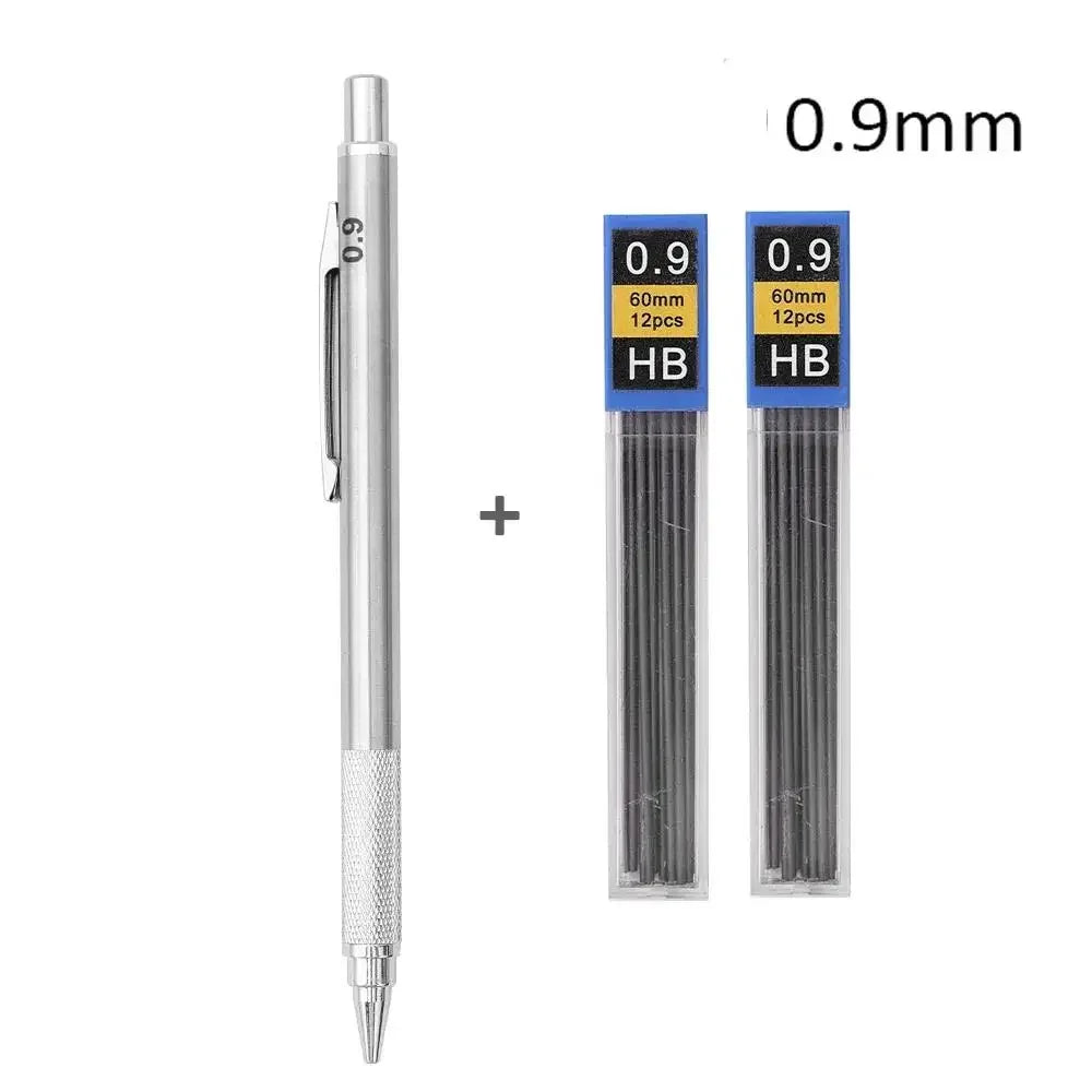 Buy The Best By Artsulli - Art is Long Life Short - 0.3 0.5 0.7 0.9 1.3 2.0mm Metal Mechanical Pencil Set School Sketch Writing Stainless