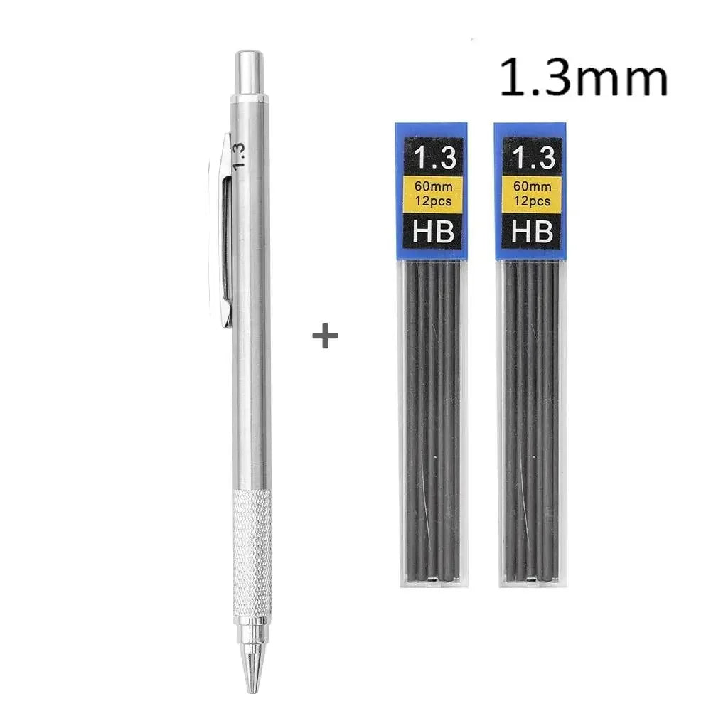 Buy The Best By Artsulli - Art is Long Life Short - 0.3 0.5 0.7 0.9 1.3 2.0mm Metal Mechanical Pencil Set School Sketch Writing Stainless
