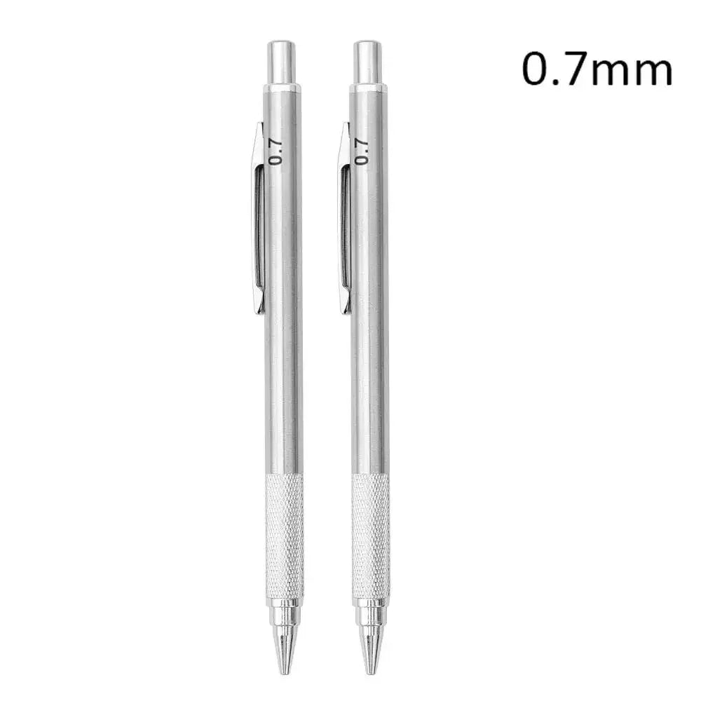 Buy The Best By Artsulli - Art is Long Life Short - 0.3 0.5 0.7 0.9 1.3 2.0mm Metal Mechanical Pencil Set School Sketch Writing Stainless