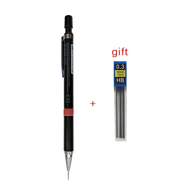 Buy The Best By Artsulli - Art is Long Life Short - 0.3/0.5/0.7/0.9mm Mechanical Pencil with Lead Rods Set for School Writing Drawing