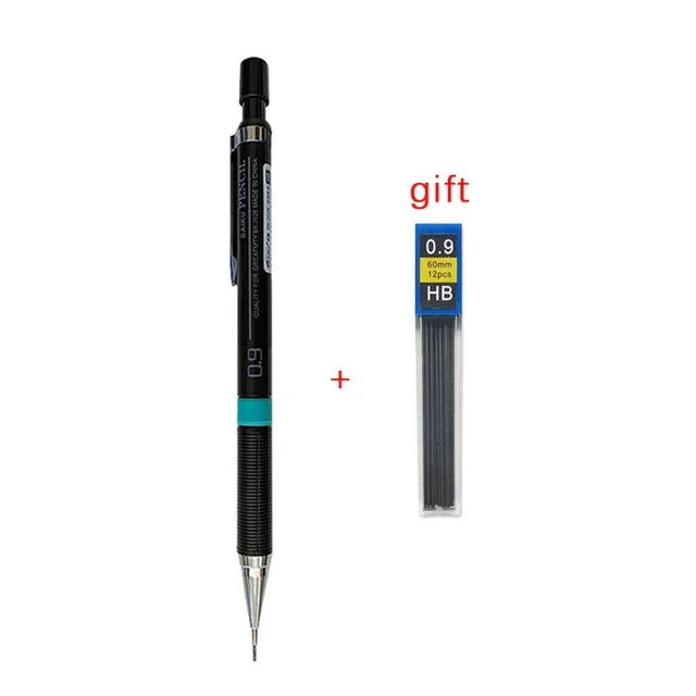 Buy The Best By Artsulli - Art is Long Life Short - 0.3/0.5/0.7/0.9mm Mechanical Pencil with Lead Rods Set for School Writing Drawing
