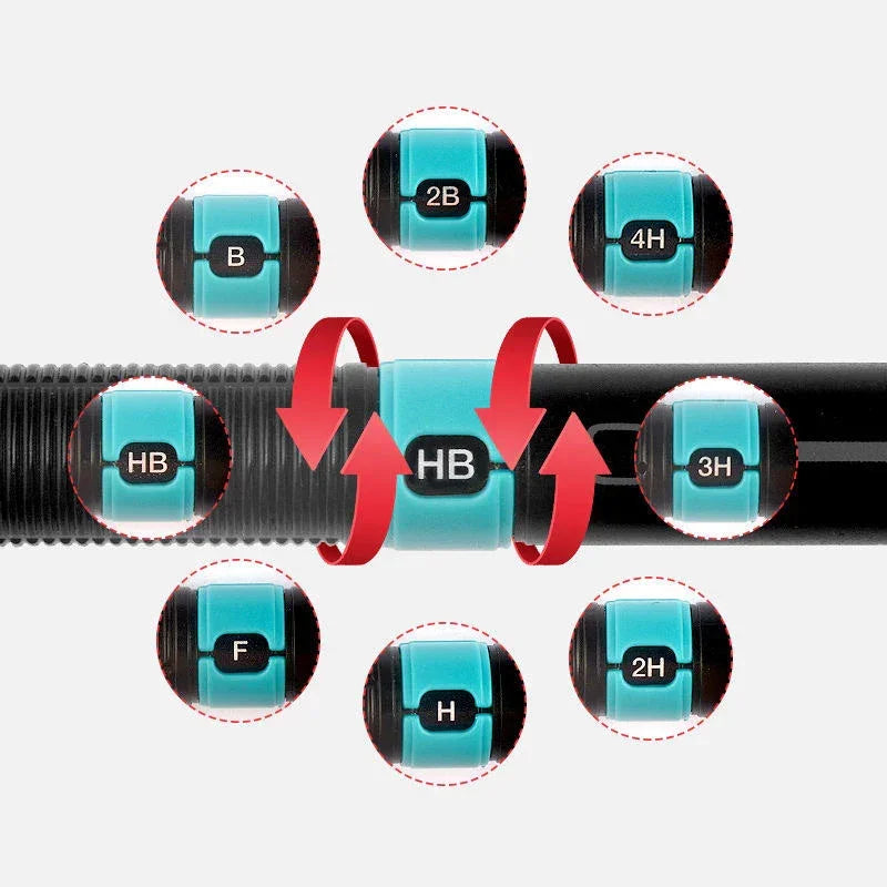 Buy The Best By Artsulli - Art is Long Life Short - 0.3/0.5/0.7/0.9mm Mechanical Pencil with Lead Rods Set for School Writing Drawing