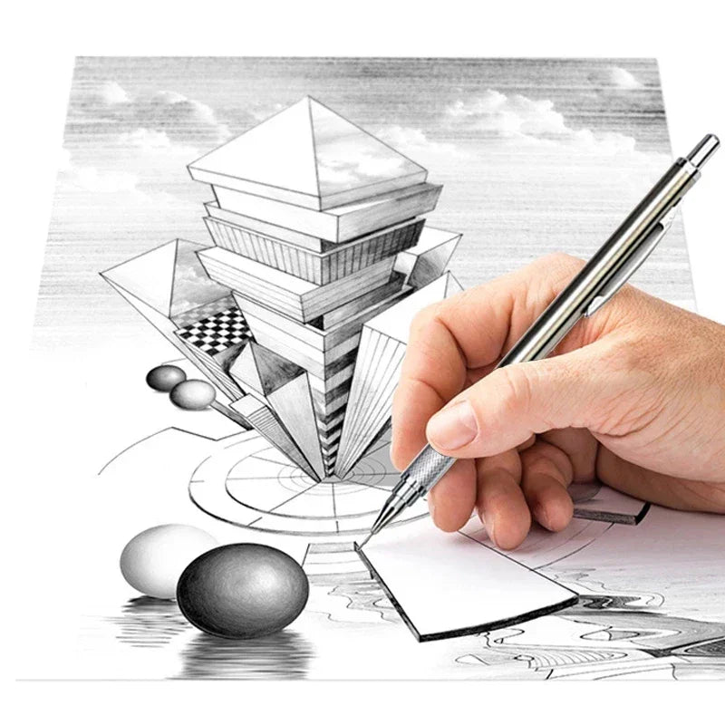 Buy The Best By Artsulli - Art is Long Life Short - 0.5 0.7 0.9 1.3 2.0mm Mechanical Pencil Set Full Metal Drawing Painting Automatic