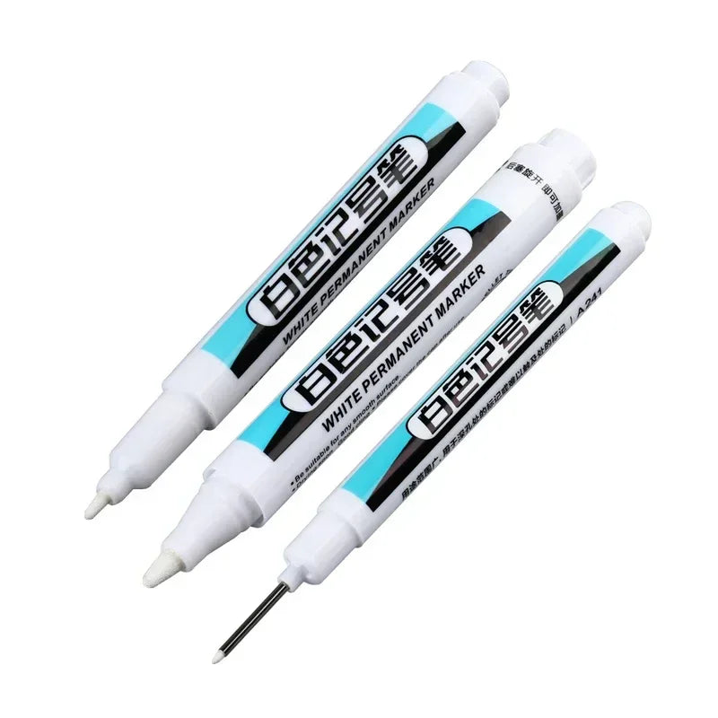 Buy The Best By Artsulli - Art is Long Life Short - 0.7/1.0/2.5MM White Marker Pens Oily Waterproof Permanent Paint Markers For Wood