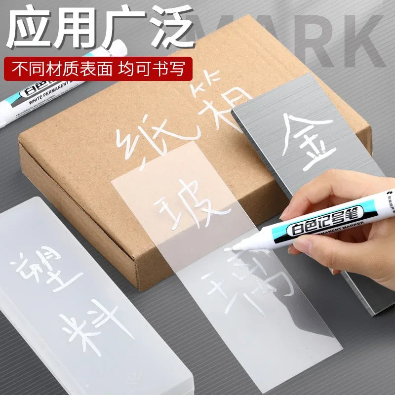 Buy The Best By Artsulli - Art is Long Life Short - 0.7/1.0/2.5MM White Permanent Marker Pens 1/3Pcs Paint Markers For Wood Rock Plastic