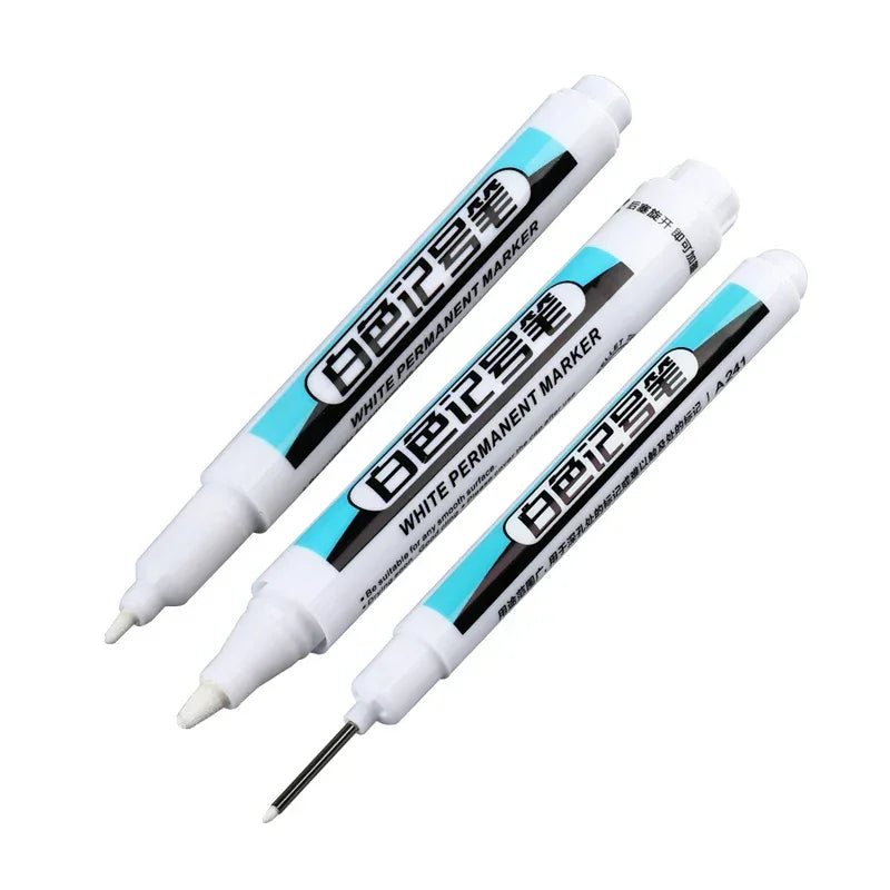 Buy The Best By Artsulli - Art is Long Life Short - 0.7/1.0/2.5MM White Permanent Marker Pens 1/3Pcs Paint Markers For Wood Rock Plastic