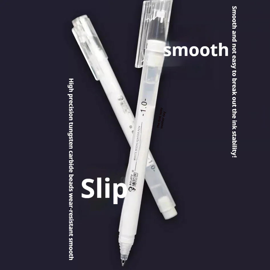 Buy The Best By Artsulli - Art is Long Life Short - 1.0mm White Ink Gel Pen Highlight Marker 3/5Pcs Fine Tip for Student Stationery Drawing