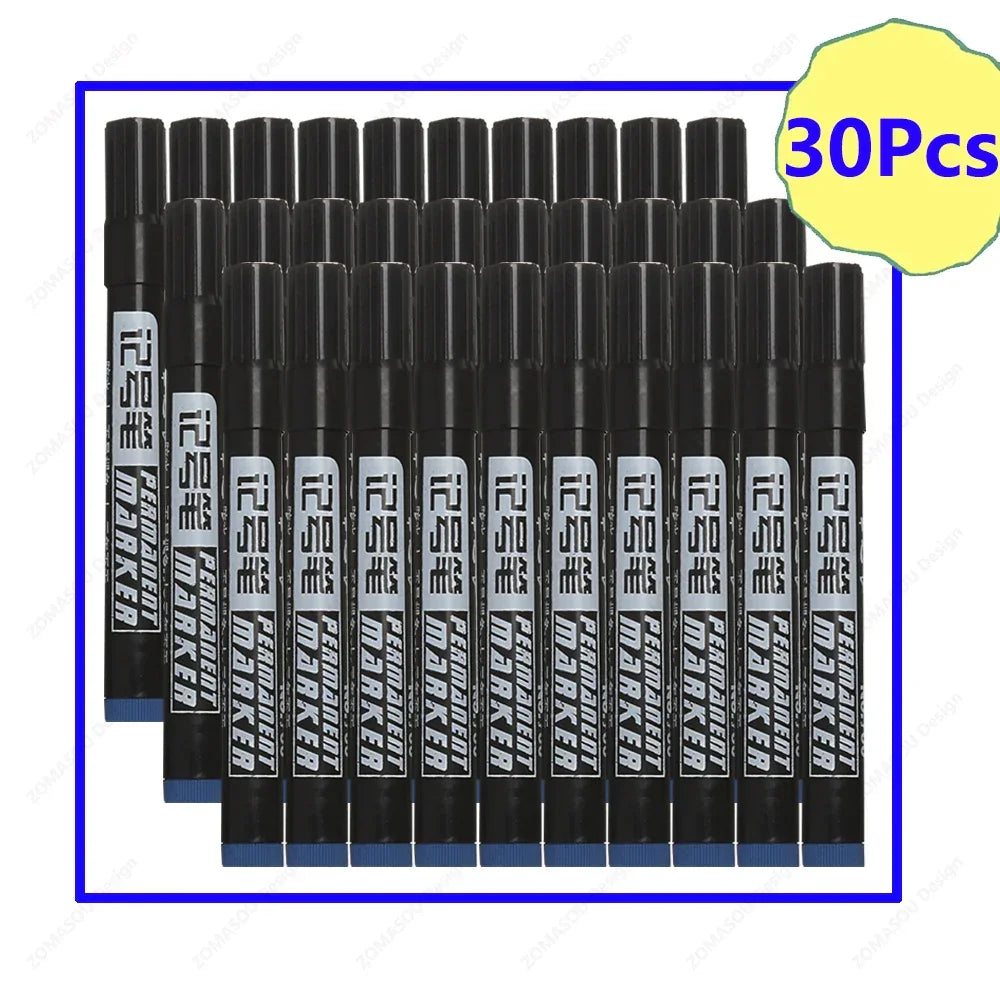 Buy The Best By Artsulli - Art is Long Life Short - 1-100Pcs Waterproof Oil-based Marker Pen Quick Dry Black Blue Red Ink Permanent