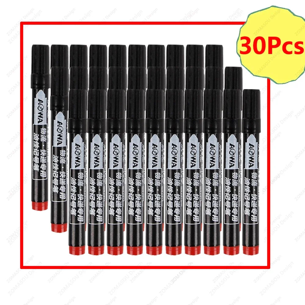 Buy The Best By Artsulli - Art is Long Life Short - 1-100Pcs Waterproof Oil-based Marker Pen Quick Dry Black Red Blue Ink Permanent