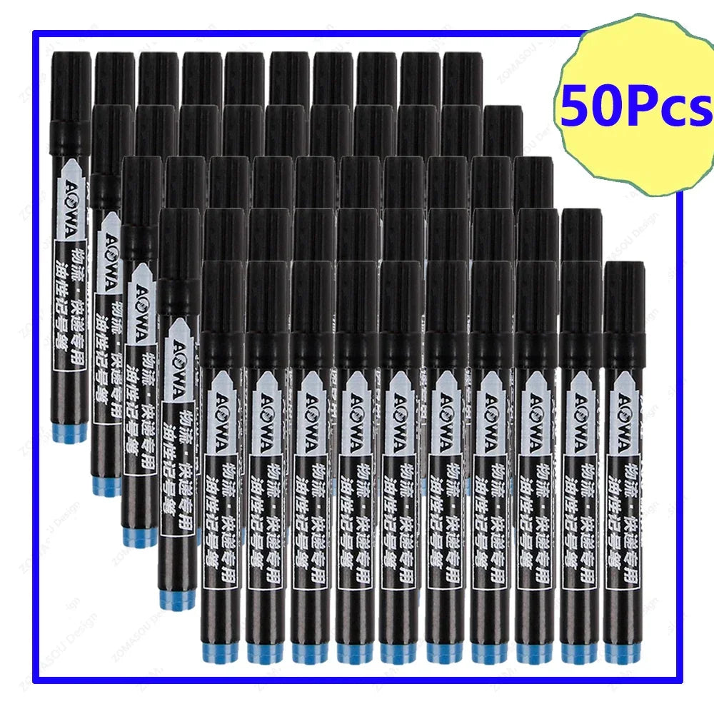 Buy The Best By Artsulli - Art is Long Life Short - 1-100Pcs Waterproof Oil-based Marker Pen Quick Dry Black Red Blue Ink Permanent