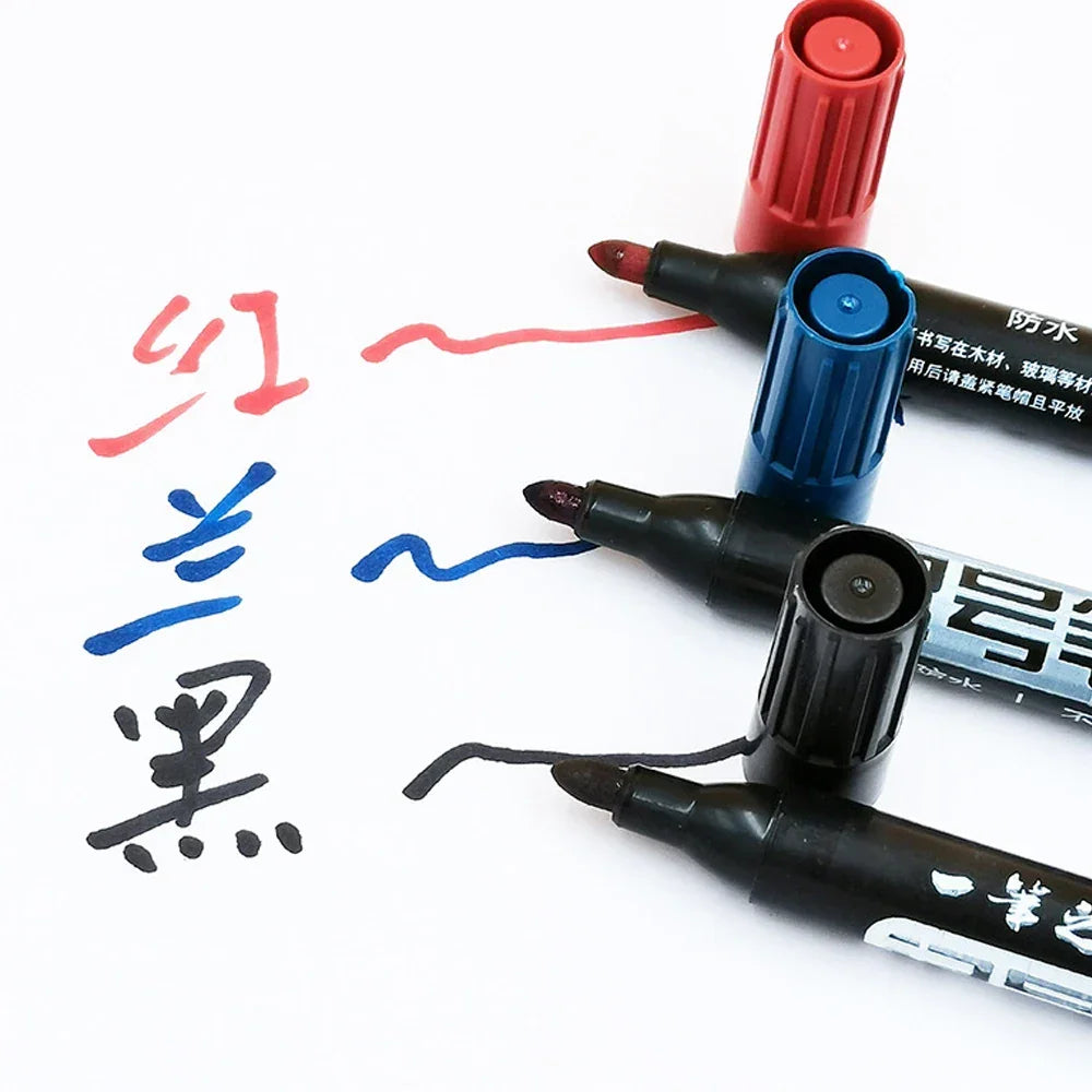 Buy The Best By Artsulli - Art is Long Life Short - 1-100Pcs Waterproof Oil-based Marker Pen Quick Dry Black Red Blue Ink Permanent