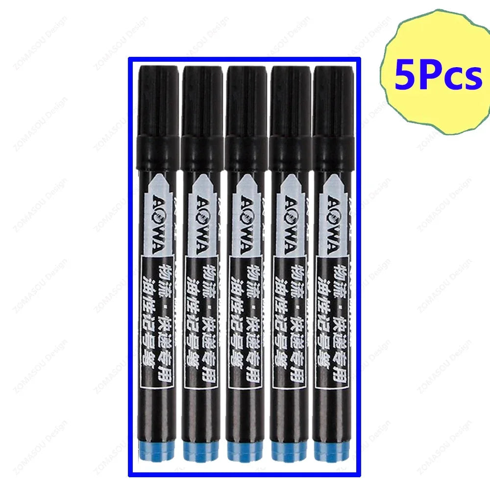 Buy The Best By Artsulli - Art is Long Life Short - 1-100Pcs Waterproof Oil-based Marker Pen Quick Dry Black Red Blue Ink Permanent