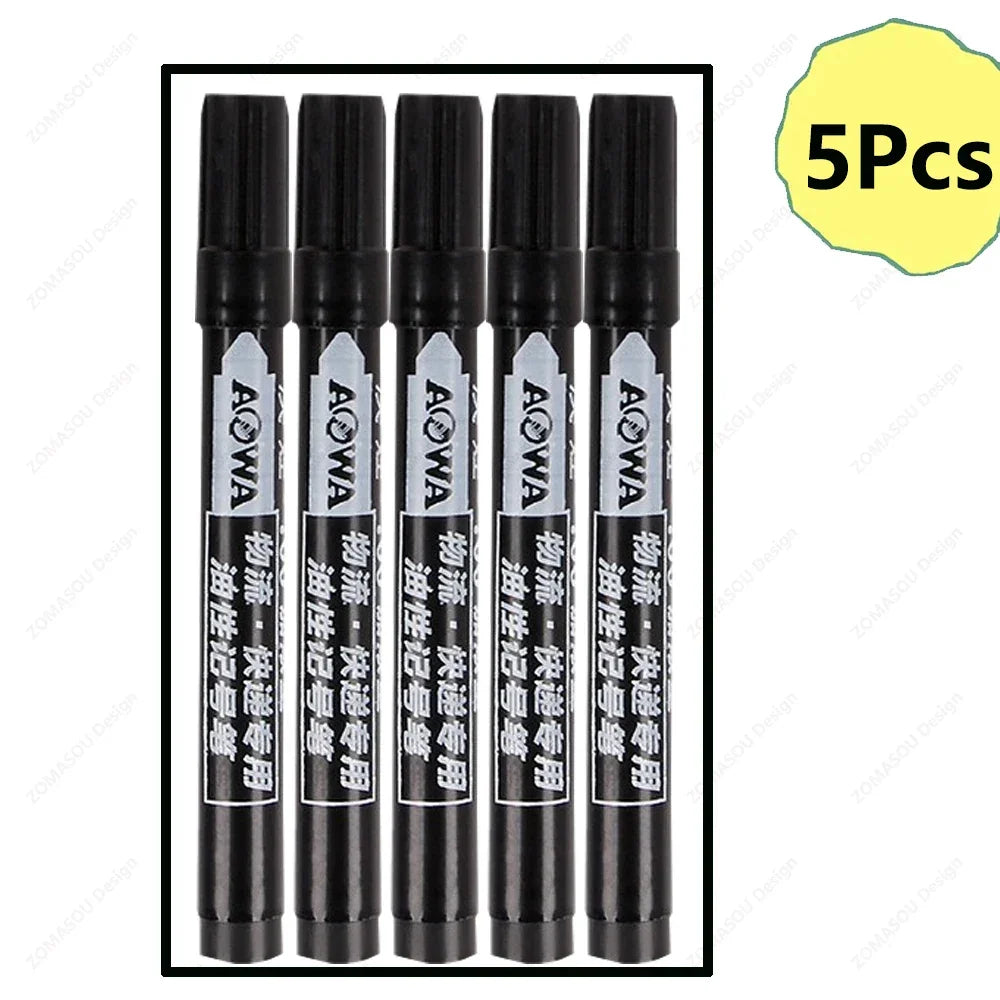 Buy The Best By Artsulli - Art is Long Life Short - 1-100Pcs Waterproof Oil-based Marker Pen Quick Dry Black Red Blue Ink Permanent