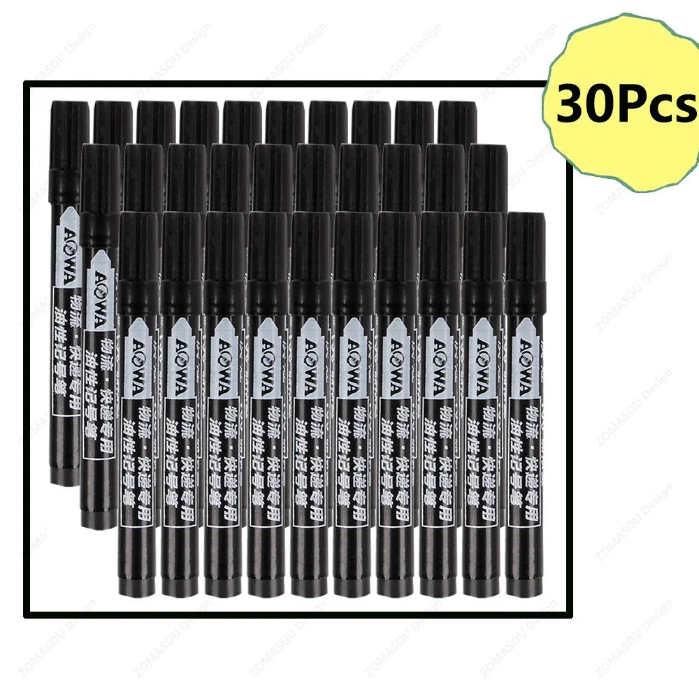 Buy The Best By Artsulli - Art is Long Life Short - 1-100Pcs Waterproof Oil-based Marker Pen Quick Dry Black Red Blue Ink Permanent