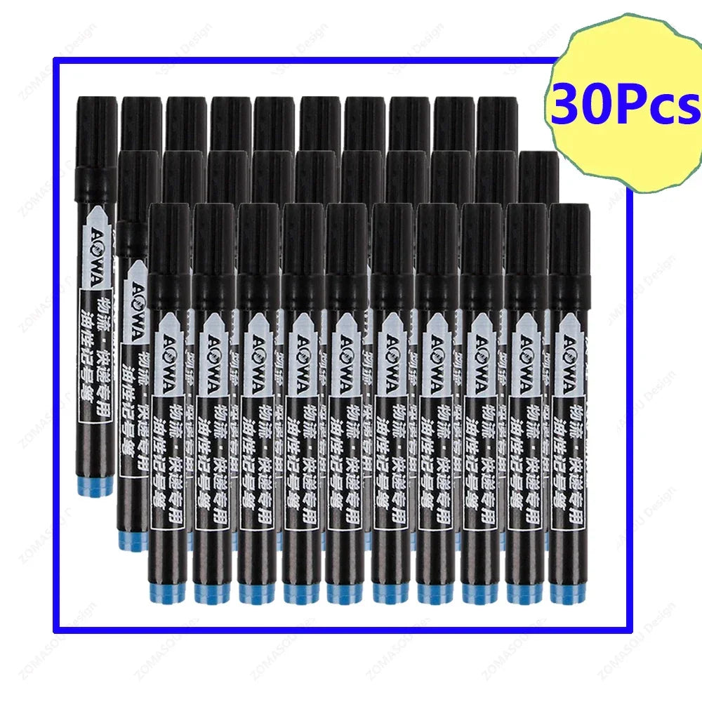 Buy The Best By Artsulli - Art is Long Life Short - 1-100Pcs Waterproof Oil-based Marker Pen Quick Dry Black Red Blue Ink Permanent