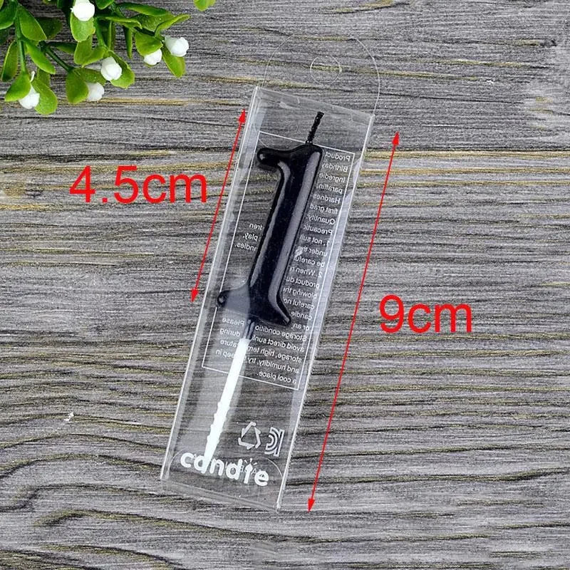 Buy The Best By Artsulli - Art is Long Life Short - 1 2 3 4 5 6 7 8 9 Number Birthday Candles Black Color Kids for Cake Party Supplies