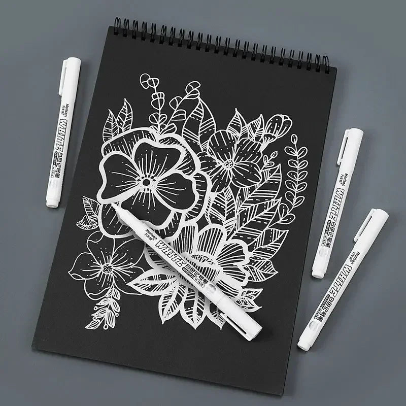 Buy The Best By Artsulli - Art is Long Life Short - 1/2/3/4/5Pcs White Marker Pens 2.0mm Oily Waterproof DIY Graffiti Sketching Markers