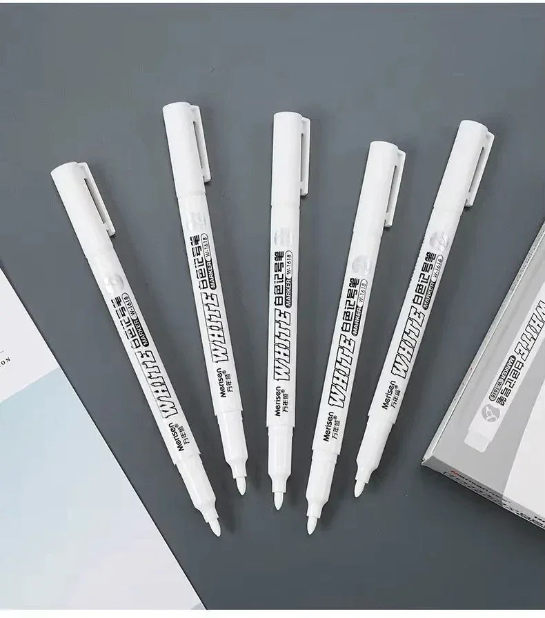 Buy The Best By Artsulli - Art is Long Life Short - 1/2/3/4/5Pcs White Marker Pens 2.0mm Oily Waterproof DIY Graffiti Sketching Markers