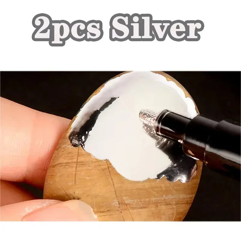 Buy The Best By Artsulli - Art is Long Life Short - 1/2pcs Mirror Marker Pen DIY Reflective Paint Pens Markers Chrome Gold SILVER Signature