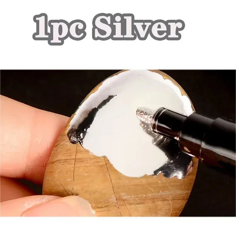 Buy The Best By Artsulli - Art is Long Life Short - 1/2pcs Mirror Marker Pen DIY Reflective Paint Pens Markers Chrome Gold SILVER Signature