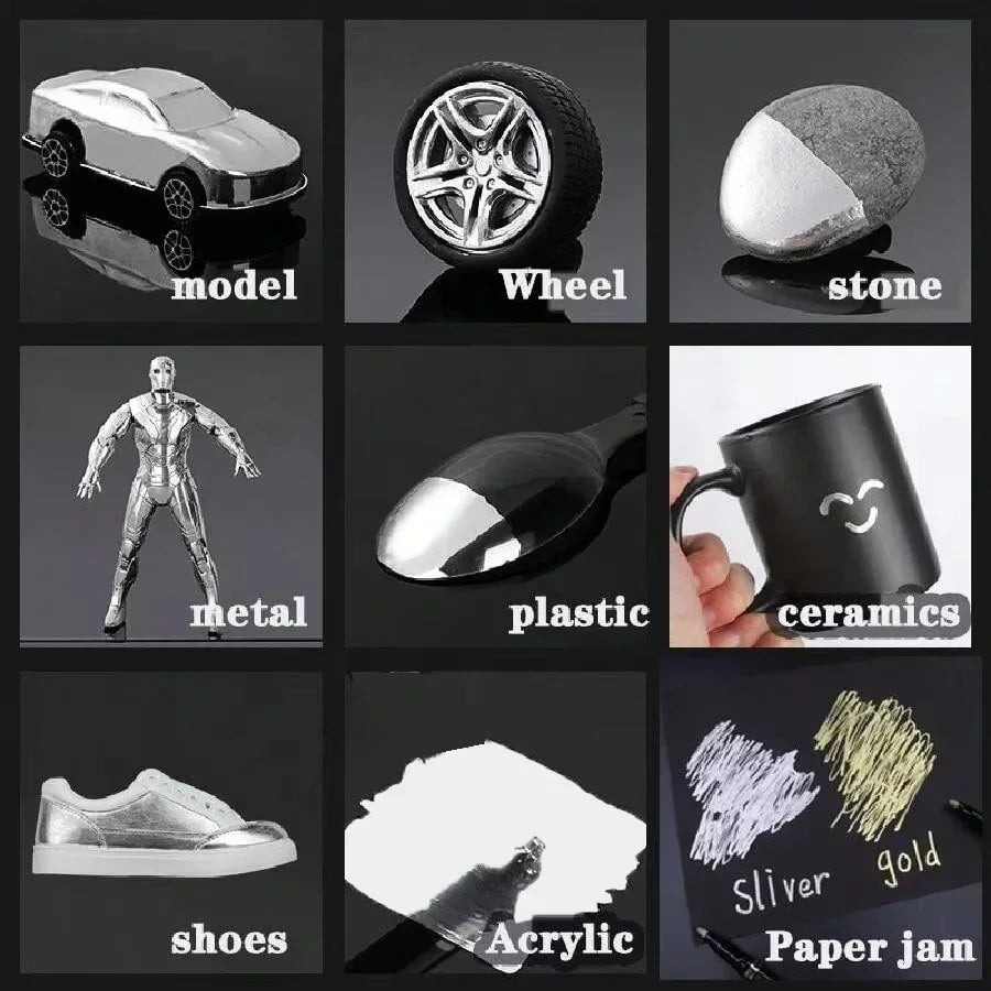 Buy The Best By Artsulli - Art is Long Life Short - 1/2pcs Mirror Marker Pen DIY Reflective Paint Pens Markers Chrome Gold SILVER Signature