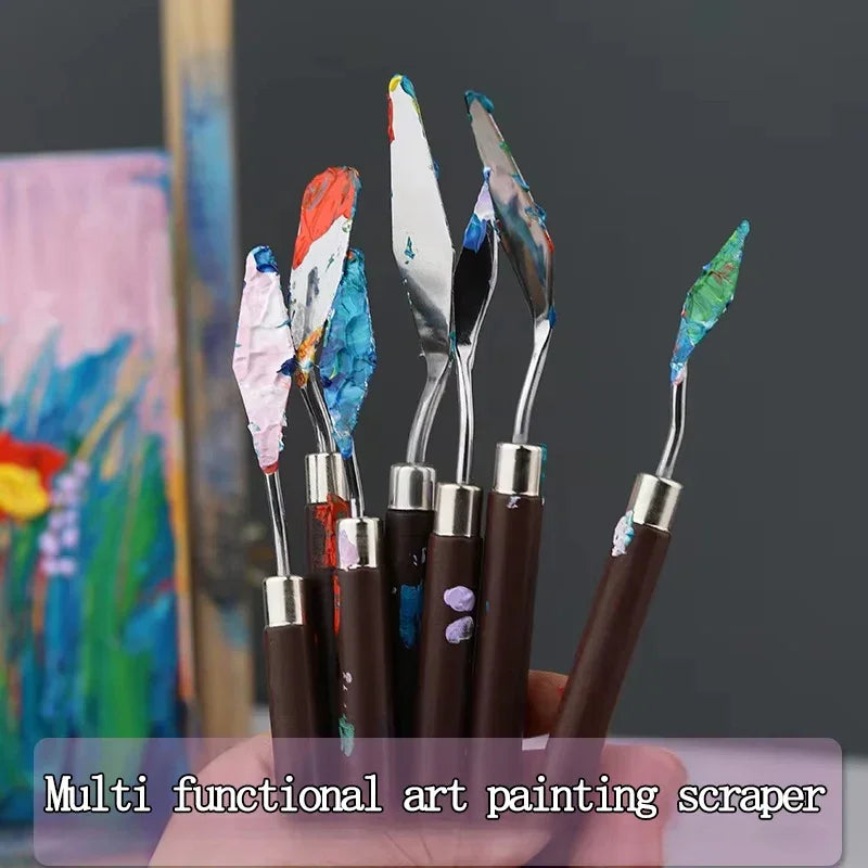 Buy The Best By Artsulli - Art is Long Life Short - 1/3/5/7Pcs/Set Stainless Steel Oil Painting Knife Artist Spatula Tools stationery Cake