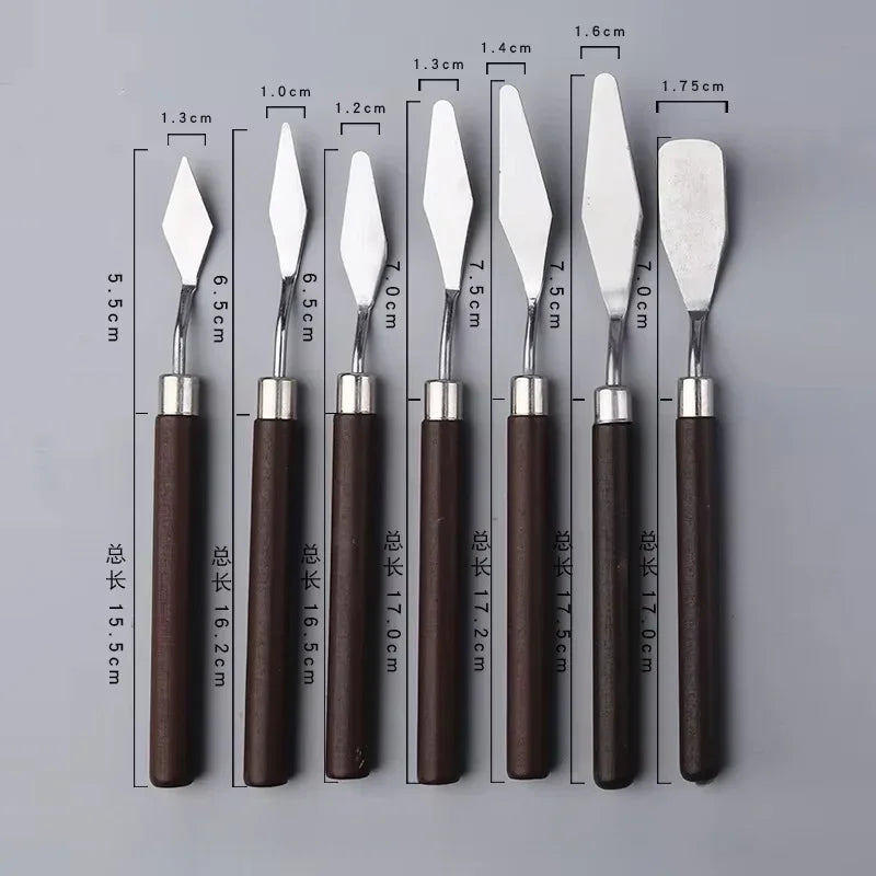 Buy The Best By Artsulli - Art is Long Life Short - 1/3/5/7Pcs/Set Stainless Steel Oil Painting Knife Artist Spatula Tools stationery Cake