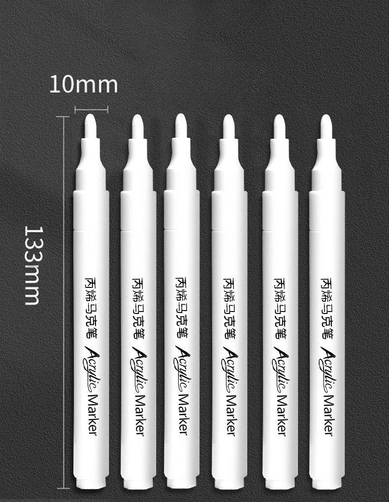 Buy The Best By Artsulli - Art is Long Life Short - 1/3/5 Pcs Student-specific white acrylic marker for sketching highlighting