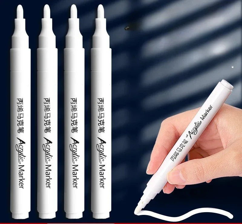 Buy The Best By Artsulli - Art is Long Life Short - 1/3/5 Pcs Student-specific white acrylic marker for sketching highlighting