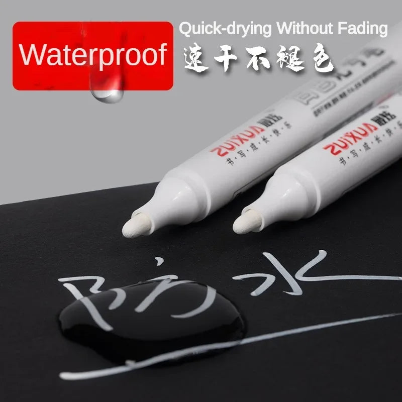Buy The Best By Artsulli - Art is Long Life Short - 1/3/5 Pcs White Marker Pens 2.0mm Oily Waterproof Gel Pen DIY Graffiti Sketching