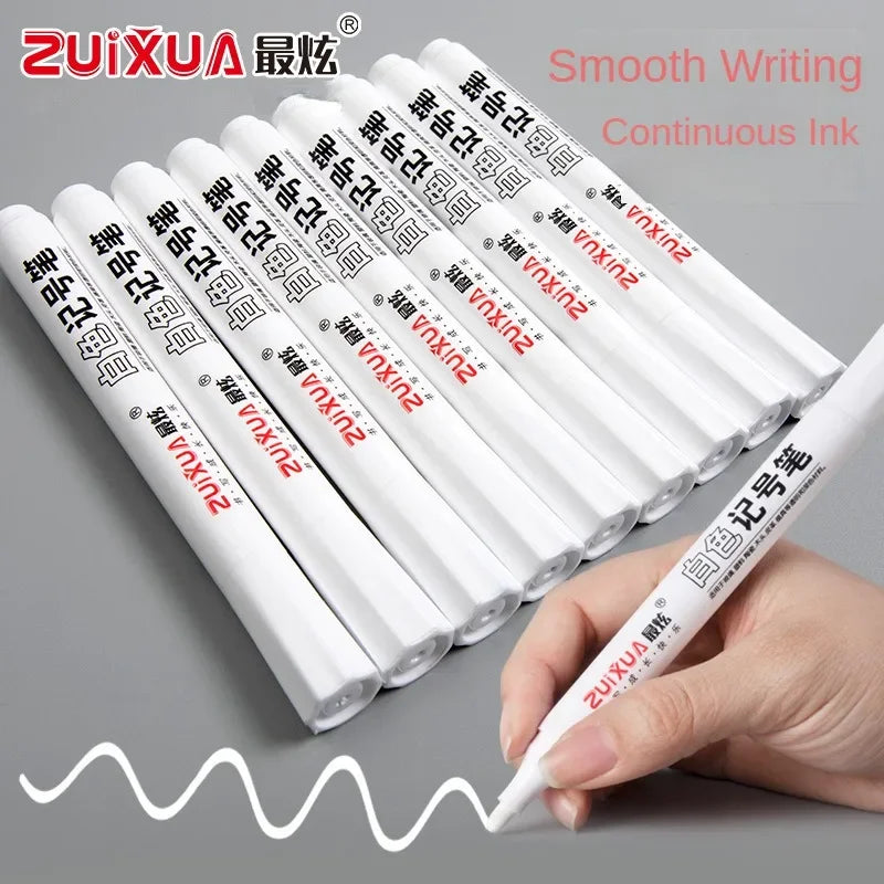 Buy The Best By Artsulli - Art is Long Life Short - 1/3/5 Pcs White Marker Pens 2.0mm Oily Waterproof Gel Pen DIY Graffiti Sketching