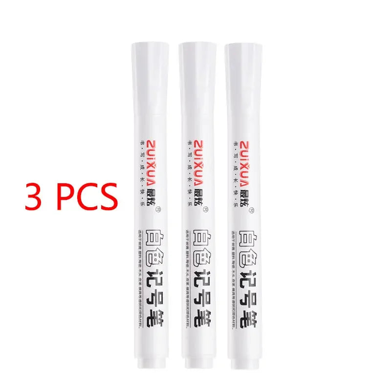 Buy The Best By Artsulli - Art is Long Life Short - 1/3/5 Pcs White Marker Pens 2.0mm Oily Waterproof Gel Pen DIY Graffiti Sketching
