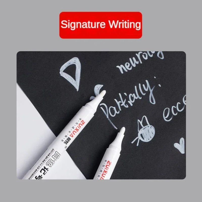 Buy The Best By Artsulli - Art is Long Life Short - 1/3/5 Pcs White Marker Pens 2.0mm Oily Waterproof Gel Pen DIY Graffiti Sketching