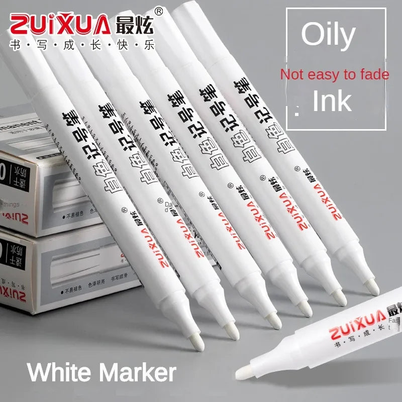 Buy The Best By Artsulli - Art is Long Life Short - 1/3/5 Pcs White Marker Pens 2.0mm Oily Waterproof Gel Pen DIY Graffiti Sketching