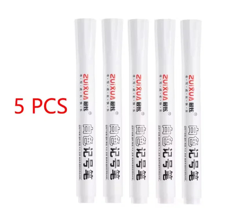 Buy The Best By Artsulli - Art is Long Life Short - 1/3/5 Pcs White Marker Pens 2.0mm Oily Waterproof Gel Pen DIY Graffiti Sketching