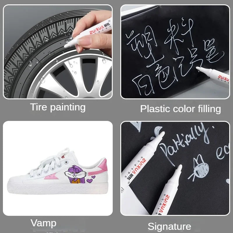 Buy The Best By Artsulli - Art is Long Life Short - 1/3/5 Pcs White Marker Pens 2.0mm Oily Waterproof Gel Pen DIY Graffiti Sketching