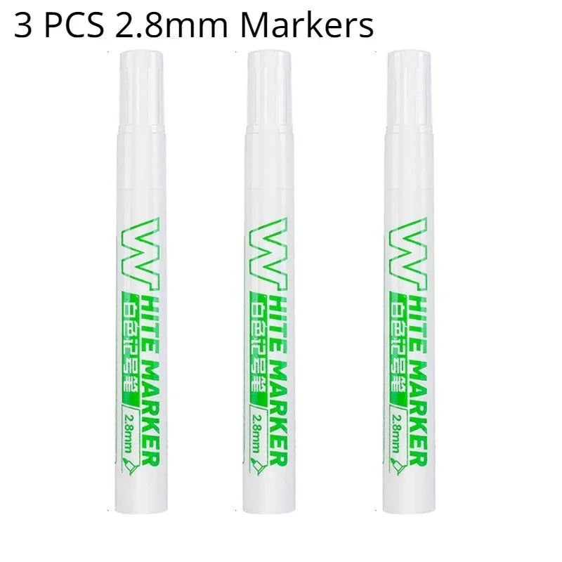 Buy The Best By Artsulli - Art is Long Life Short - 1/3/5 Pcs White Marker Pens 2.0mm Oily Waterproof Gel Pen DIY Graffiti Sketching