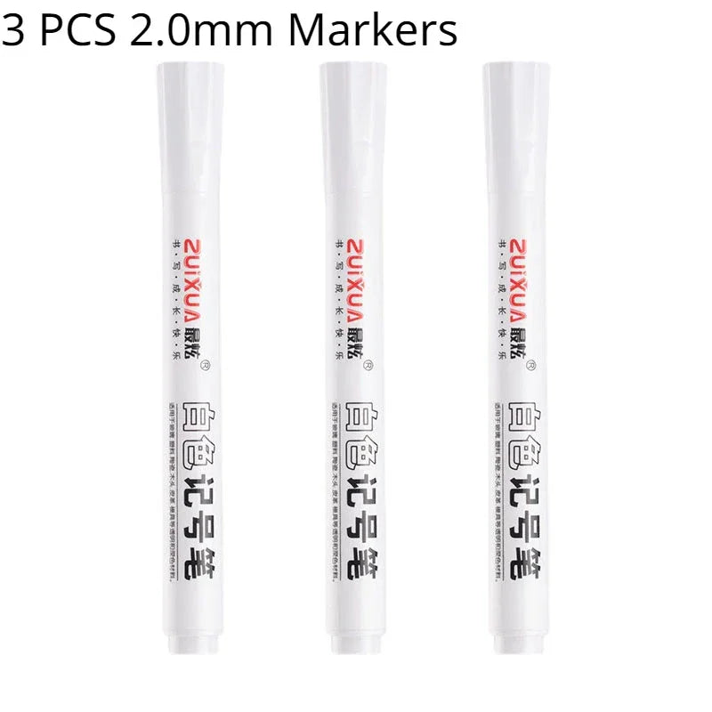 Buy The Best By Artsulli - Art is Long Life Short - 1/3/5 Pcs White Marker Pens 2.0mm Oily Waterproof Gel Pen DIY Graffiti Sketching