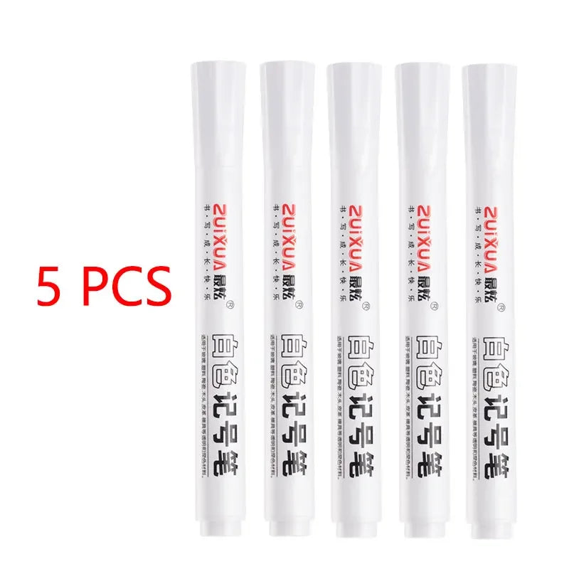 Buy The Best By Artsulli - Art is Long Life Short - 1/3/5 Pcs White Marker Pens 2.0mm Oily Waterproof Gel Pen DIY Graffiti Sketching