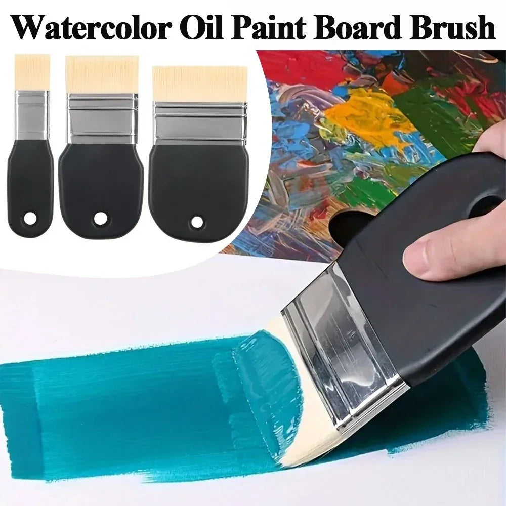 Buy The Best By Artsulli - Art is Long Life Short - 1/3pcs Board Brush Nylon Paint Wooden Painting for Gouache Watercolor Oil Acrylic Wall