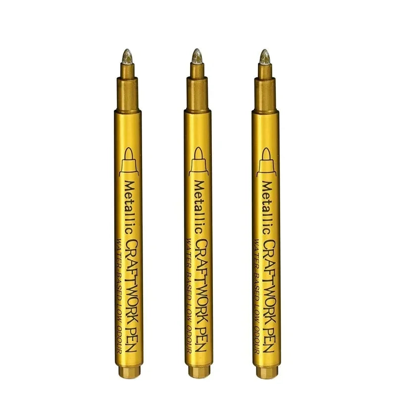 Buy The Best By Artsulli - Art is Long Life Short - 1-3Pcs Metallic Waterproof Permanent Marker Pens for DIY Epoxy Resin Mold Gold Silver