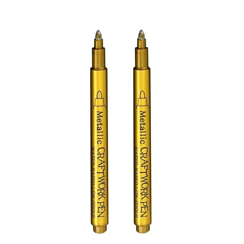 Buy The Best By Artsulli - Art is Long Life Short - 1-3Pcs Metallic Waterproof Permanent Marker Pens for DIY Epoxy Resin Mold Gold Silver