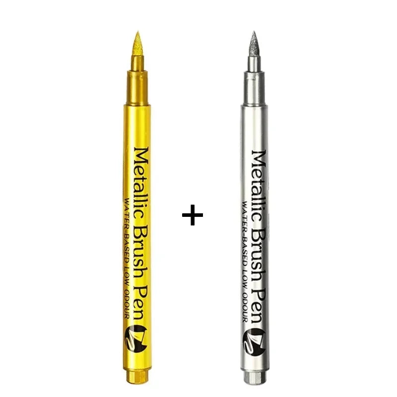 Buy The Best By Artsulli - Art is Long Life Short - 1-3Pcs Metallic Waterproof Permanent Marker Pens for DIY Epoxy Resin Mold Gold Silver