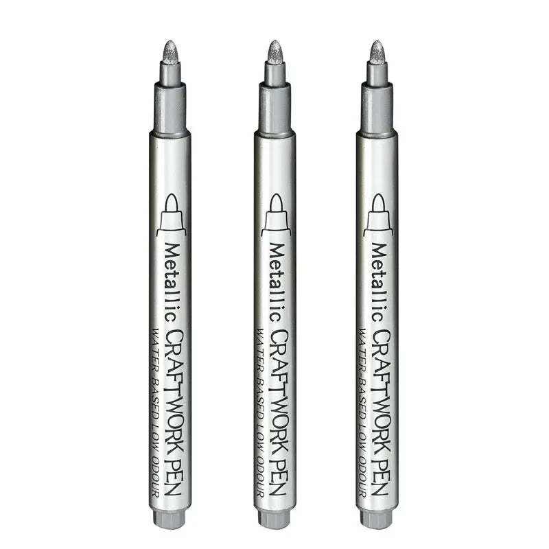 Buy The Best By Artsulli - Art is Long Life Short - 1-3Pcs Metallic Waterproof Permanent Marker Pens for DIY Epoxy Resin Mold Gold Silver
