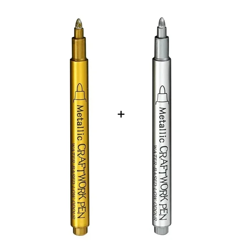 Buy The Best By Artsulli - Art is Long Life Short - 1-3Pcs Metallic Waterproof Permanent Marker Pens for DIY Epoxy Resin Mold Gold Silver